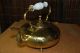 Antique 1920 Brass Plated Tea Kettle Milk Glass Handle Decorative Home Decor The Americas photo 10