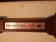 Antique Mahogany Wood Look Barometer Weather Staition (airguide) V Early Model Barometers photo 3