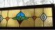 Large Transom Traditional Stained Glass Window Panel _ Medieval Flower 1940-Now photo 9