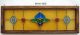 Large Transom Traditional Stained Glass Window Panel _ Medieval Flower 1940-Now photo 11