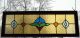 Large Transom Traditional Stained Glass Window Panel _ Medieval Flower 1940-Now photo 1