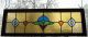 Large Transom Traditional Stained Glass Window Panel _ Medieval Flower 1940-Now photo 2
