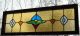 Large Transom Traditional Stained Glass Window Panel _ Medieval Flower 1940-Now photo 3