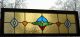 Large Transom Traditional Stained Glass Window Panel _ Medieval Flower 1940-Now photo 7