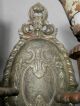 Antique Fine Silver Bronze 2 Arm Wall Sconces Large 13 3/4 Inches Fine Cast Chandeliers, Fixtures, Sconces photo 5