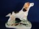 Pioneer Dog Porcelain Figurine W/ Pheasant,  Hand Painted,  Japan Figurines photo 4