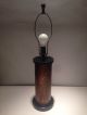Antique Vtg Signed American Arts & Crafts Copper Repousse Sheaf Wheat Table Lamp Metalware photo 9