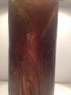 Antique Vtg Signed American Arts & Crafts Copper Repousse Sheaf Wheat Table Lamp Metalware photo 3