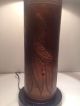 Antique Vtg Signed American Arts & Crafts Copper Repousse Sheaf Wheat Table Lamp Metalware photo 5