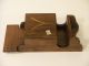 Vintage Wood Wall Caddy Pocket Box Container Dispenser Ozark Native Craft Shop Other photo 1