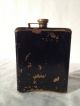 Antique English Flask 1920 ' S - Lacquered Red - Black Details,  Rare Very Collectable Bottles, Decanters & Flasks photo 4