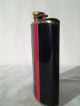 Antique English Flask 1920 ' S - Lacquered Red - Black Details,  Rare Very Collectable Bottles, Decanters & Flasks photo 5