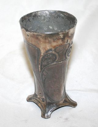 Antique Wmf Art Nouveau Cup Silver Plated Pewter Germany 19th Century photo