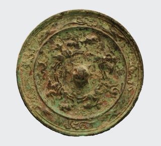 Ancient China Tang Dynasty Bronze Mirror 唐代刻花青铜镜 photo