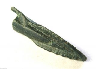 500 B.  C British Found Late Bronze Age Celtic Bronze Tri - Lobe Socketed Arrow Head photo