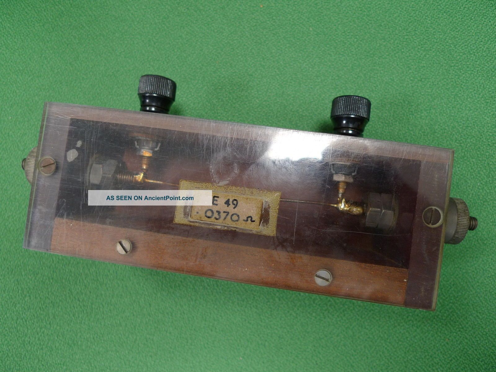 Resistor Mounted In Wooden Box Vintage Physics Electronics Lab Apparatus Other photo