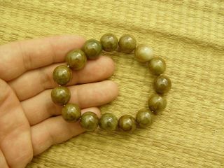 100% Natural A Jade Jadeite Yellow Brown Bead Beads Bangle Bracelet 172449 photo