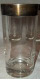 Rare Vintage Silverplate Rimmed Tea/water Glasses,  Circa 50s/60s,  Euc,  Set Of 6 Cups & Goblets photo 1
