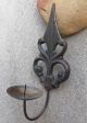 Old Cast Iron Hanging Candle Holder,  Tapers Or Round Candles. . . Chandeliers, Fixtures, Sconces photo 3