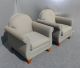 Two Vintage Blue Mid - Century Modern Ethan Allen Accent Chairs W Wood Feet Post-1950 photo 1