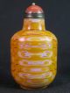 Chinese Yellow White Peking Glass Snuff Bottle Snuff Bottles photo 2