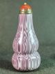 Chinese White Flower Pattern Purple Peking Glass Snuff Bottle Snuff Bottles photo 1