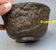 Bamboo Carving Wood Chinese Old Figure Scholar Statue Bowl Antique Pine Tree Bowls photo 4