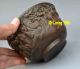 Bamboo Carving Wood Chinese Old Figure Scholar Statue Bowl Antique Pine Tree Bowls photo 8