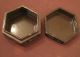Antique Rare 1800s Lacquer Inlaid Mother Of Pearl Hexagon Trinket Vanity Old Box Boxes photo 6