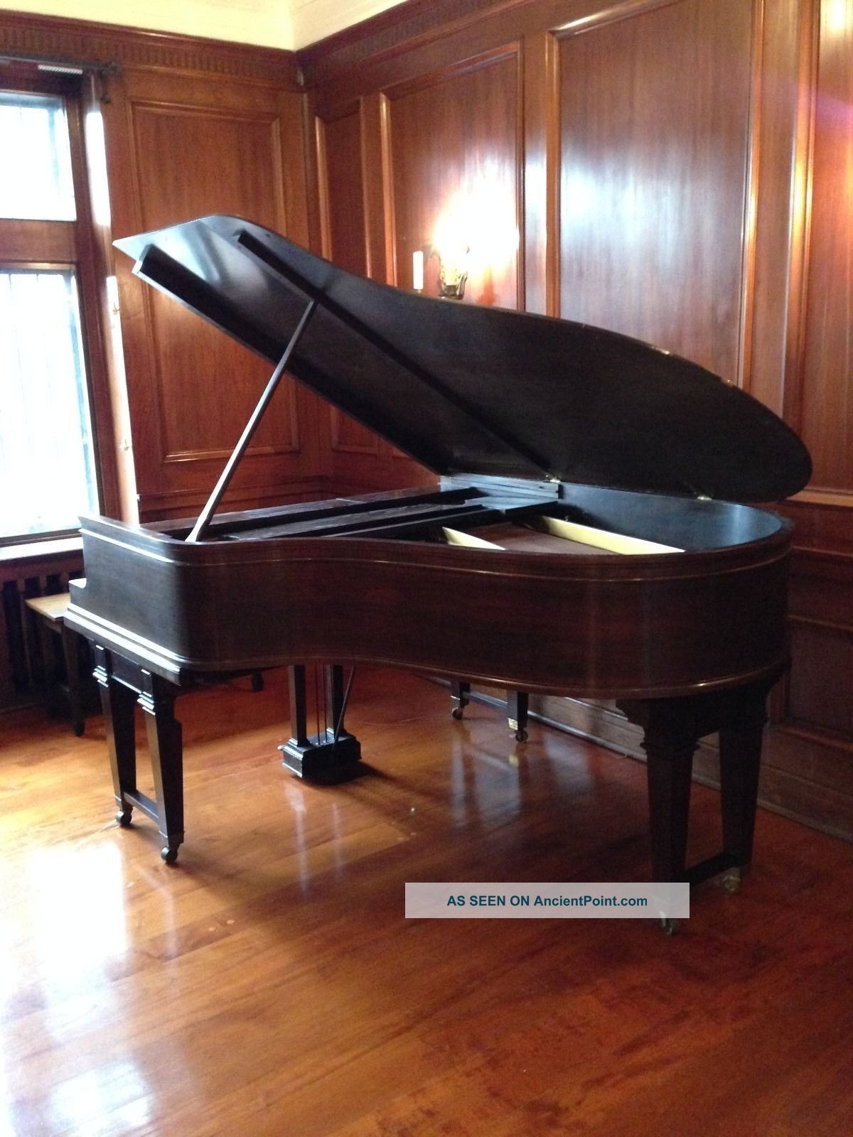 1920 ' S Steinway Model L Walnut Cased Grand Piano Keyboard photo