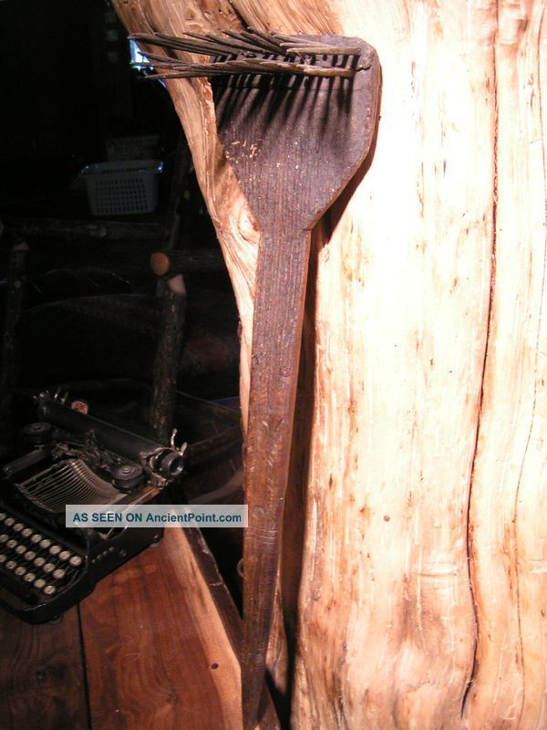 Old Primitive Romanian Flax Plant Brush Tool 0162 Primitives photo