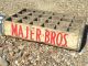 Old Majer Brothers Soda Pop Wooden Bottle Box Crate Primitives photo 9