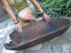 Antique Old Very Large Hand Carved Wood Bowl Trencher Rare Unique 19th Century Primitives photo 2