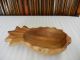 Vintage Hand Crafted Monkey Pod Wood Pineapple Carved Bowl Natural Tone Signed Bowls photo 3