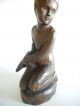 Vintage Esex Museum Made In Spain Hand Carved Wooden Figurine Boy With Bird Rare Carved Figures photo 4