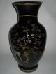 Large Black Amethyst Mirror Glass Victorian Or Czech Antique Vase 3 Women Muses Vases photo 3