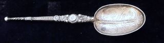 Antique Wakely And Wheeler Gilt Sterling Silver Coronation Serving Spoon St - 713 photo