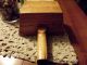 Antique Primitive Hand Made Walnut Wood Handled Push Block Unique Primitives photo 2