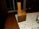 Antique Primitive Hand Made Walnut Wood Handled Push Block Unique Primitives photo 6