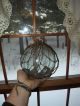 Antique Clear Glass Japanese Glass Blown Fishing Float Ball With Net Fishing Nets & Floats photo 2