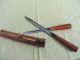 Chinese Ancient Double Swords Tibetan Knife Bamboo Kids Playing Sharp Antique Other photo 1