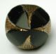 Antique Black Glass Button Cone Shape W/ Gold Luster Accents Buttons photo 1