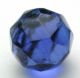 Antique Antiquinarian Glass Ball Button Faceted Blue Color Buttons photo 2