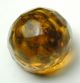 Antique Charmstring Glass Button Honey Color Faceted Dome W/ Swirl Back Buttons photo 1