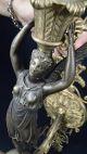 Antique Large Dore Bronze Wall Sconce With Female Figure Chandeliers, Fixtures, Sconces photo 2