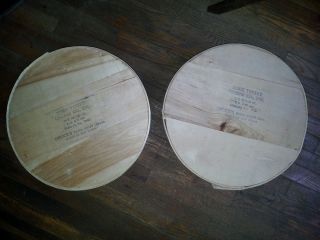 2 York Valley Wood Cheese Boxes Unstained photo