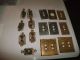 Of 7 Antique Push Button Electric Light Switches & 8 Brass Plates Switch Plates & Outlet Covers photo 1