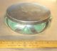 Antique Art Nouveau Silver - Plate & Green Art Glass Dresser Jar,  Brevete Sgdg Metalware photo 3
