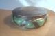 Antique Art Nouveau Silver - Plate & Green Art Glass Dresser Jar,  Brevete Sgdg Metalware photo 6