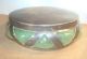Antique Art Nouveau Silver - Plate & Green Art Glass Dresser Jar,  Brevete Sgdg Metalware photo 7